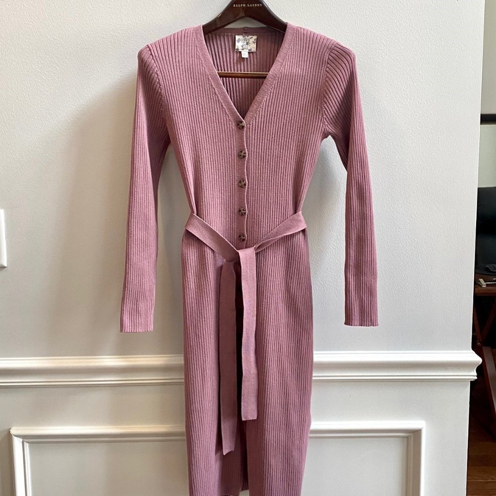 Form Fitting Sweater Dress - Fits Like Small